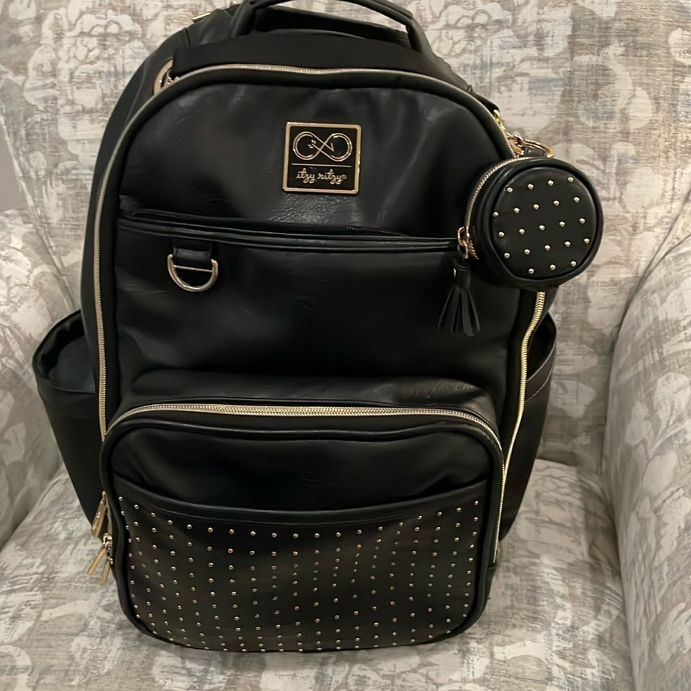 Black Itzy Ritzy Boss Diaper Backpack